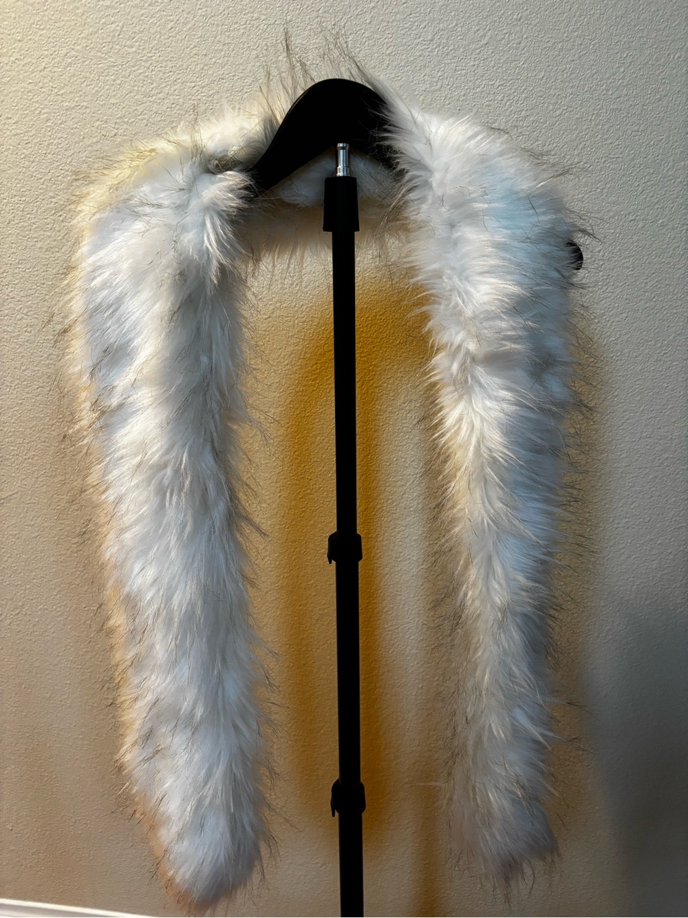 White Faux Fur Scarf Stole - Brand Unspecified